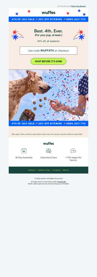 It's the 4th — your pup deserves a treat
