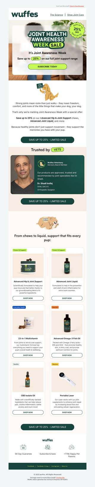 Up to 25% off for Joint Awareness Week