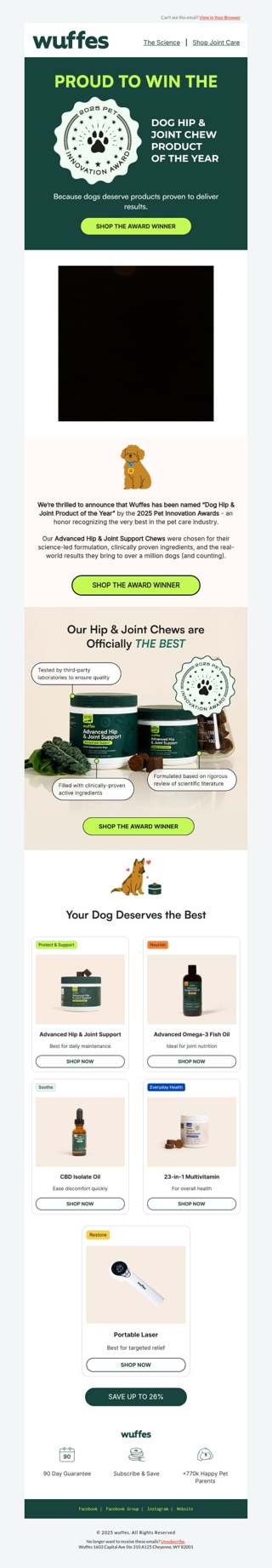 🏆 It's official: The Dog Hip & Joint Product of the Year