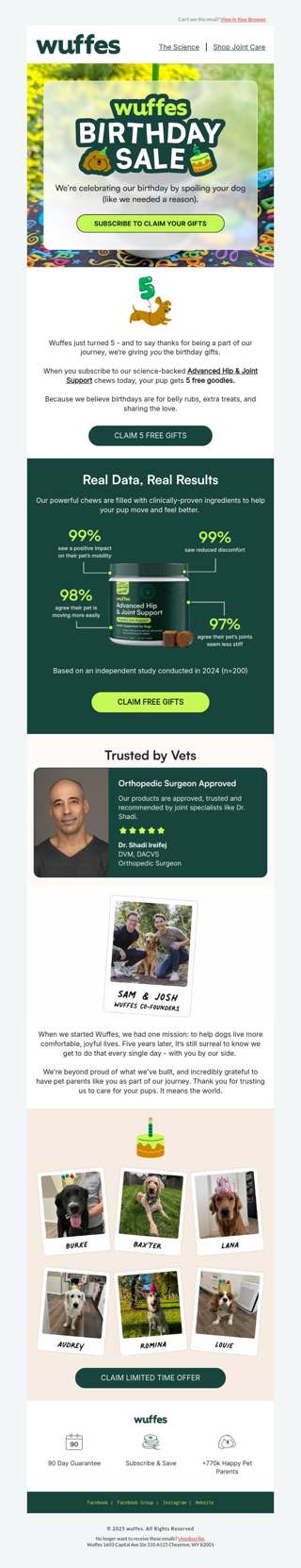 It’s Our Birthday! Free Gifts For your Pup
