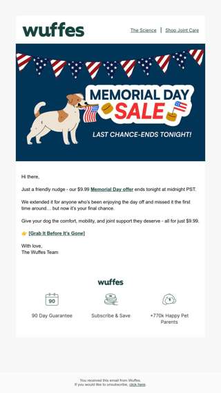 LAST CALL: Memorial Day Sale Ends at Midnight 🇺🇸