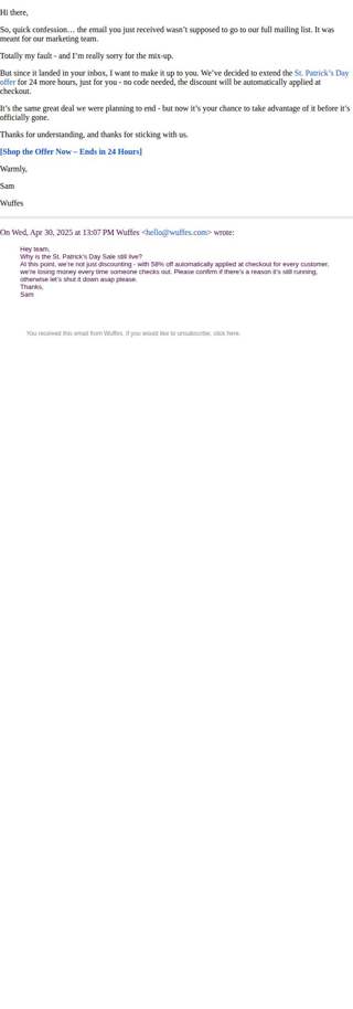 MISTAKE: That last email wasn’t meant for you…
