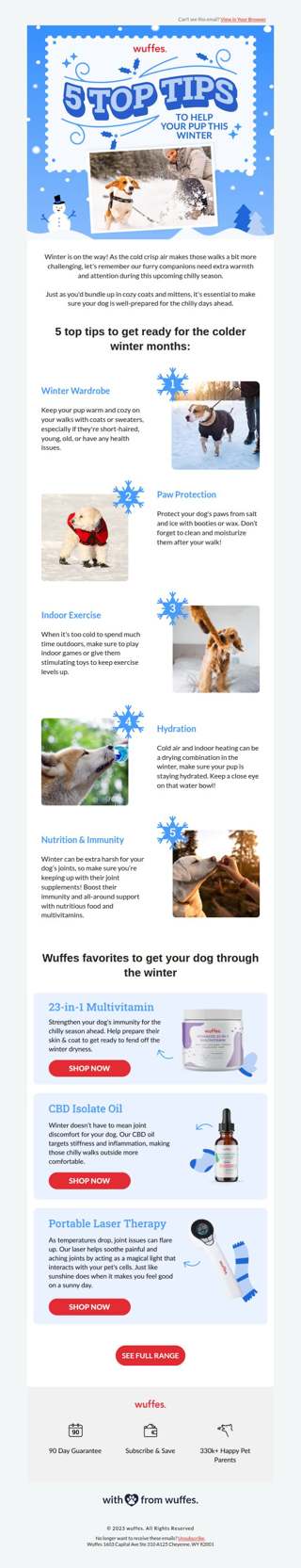 5 top tips to help your pup this winter ❄️