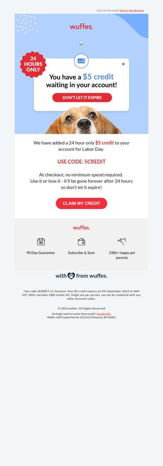 Your $5 store credit is expiring ⏰