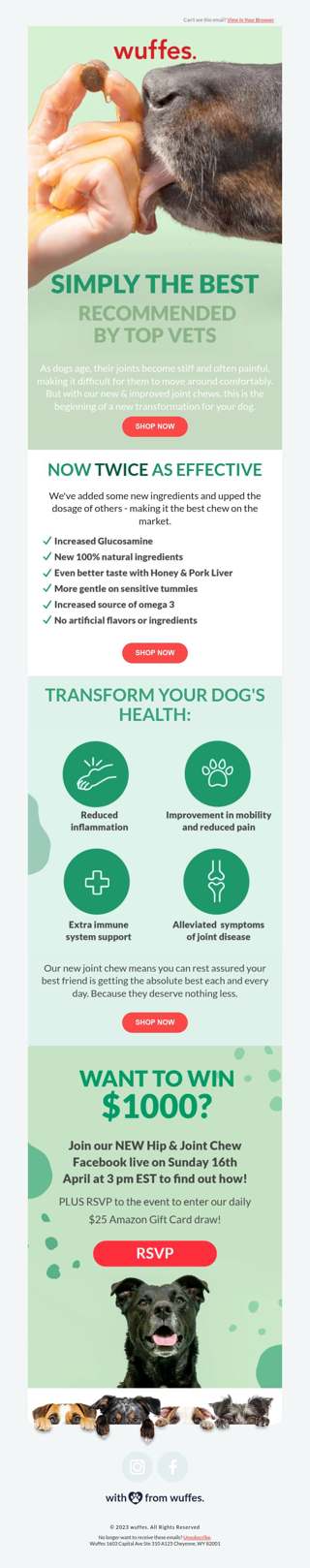 Our Joint Chews are now TWICE as effective!