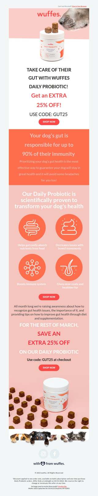 Save an extra 25% off our Daily Probiotic!