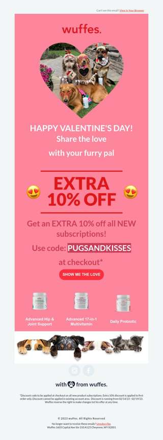 Get an EXTRA 10% off this Valentine's Day! 💕
