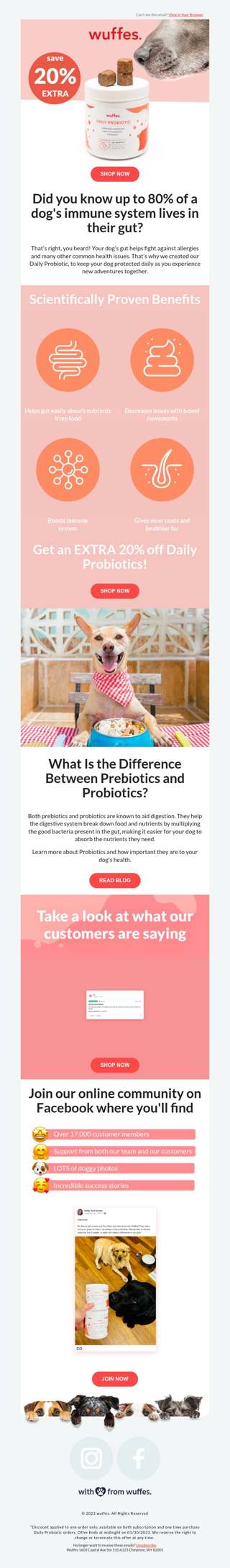 Get an EXTRA 20% off our Daily Probiotic!