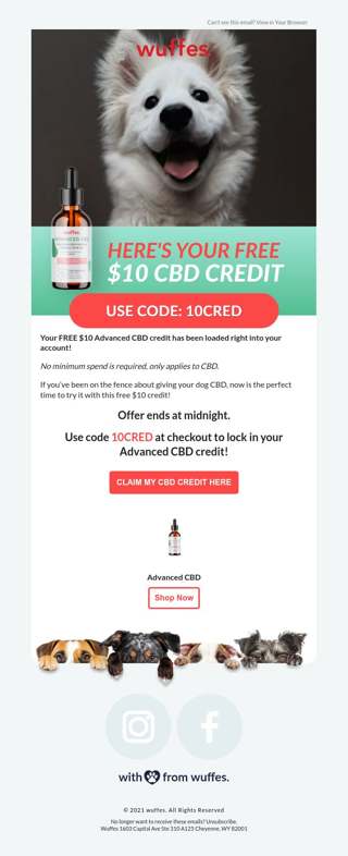Your FREE $10 CBD Credit is HERE