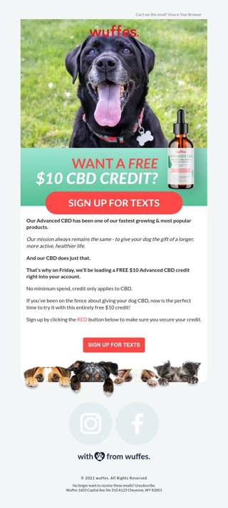 Want a FREE $10 credit towards a CBD order?