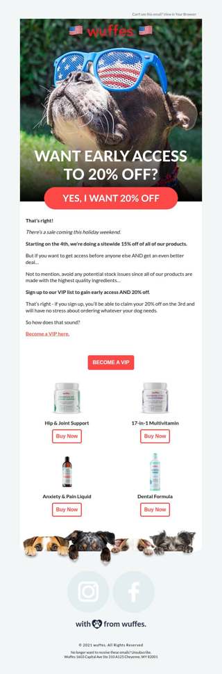 Hint: There’s a sale coming…