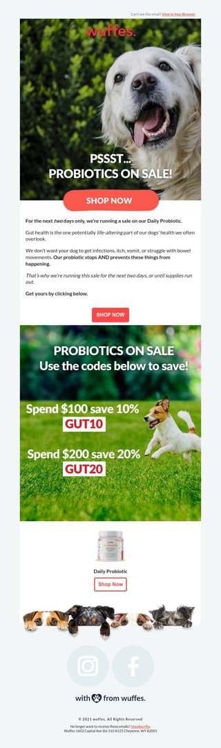 Probiotics sale starts NOW