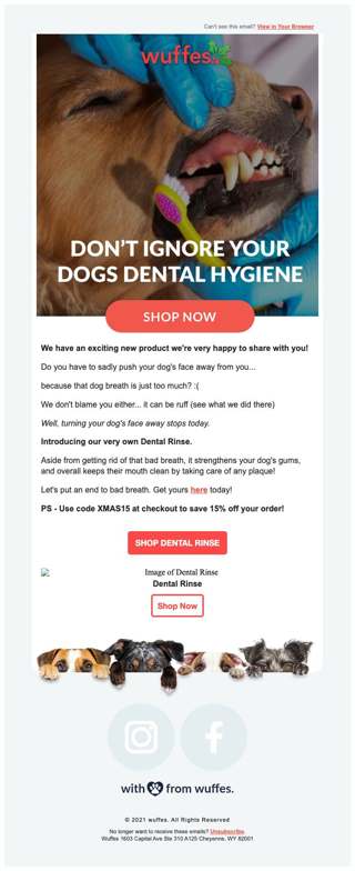 Introducing Wuffes Dental Rinse.