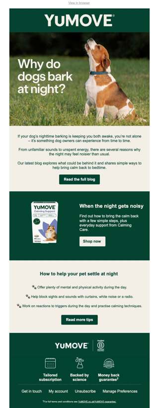 Why is your dog barking after dark?