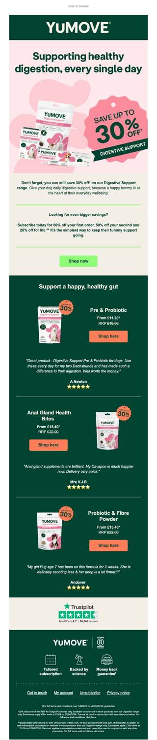 Don't miss out! 30% off Digestive Support 🏷️
