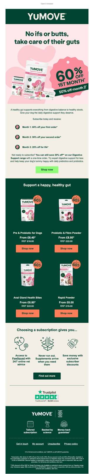 Sale now on! 60% off digestive 🔔