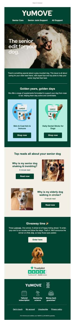 Caring for your senior dog