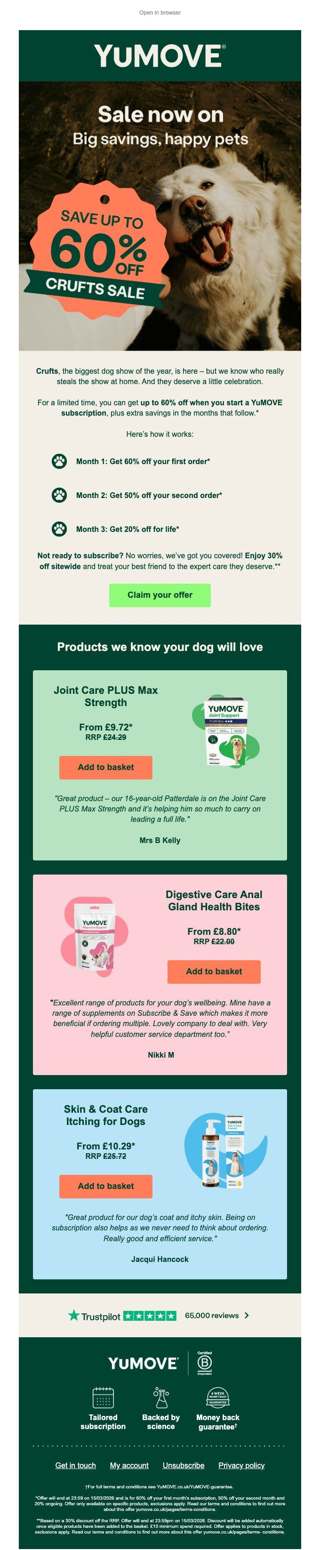 60% off to celebrate your dog 🏆