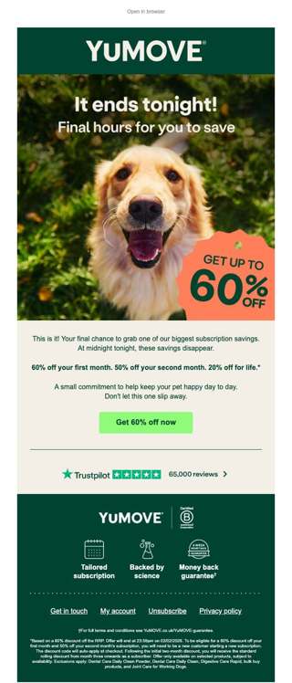 Final call: 60% off