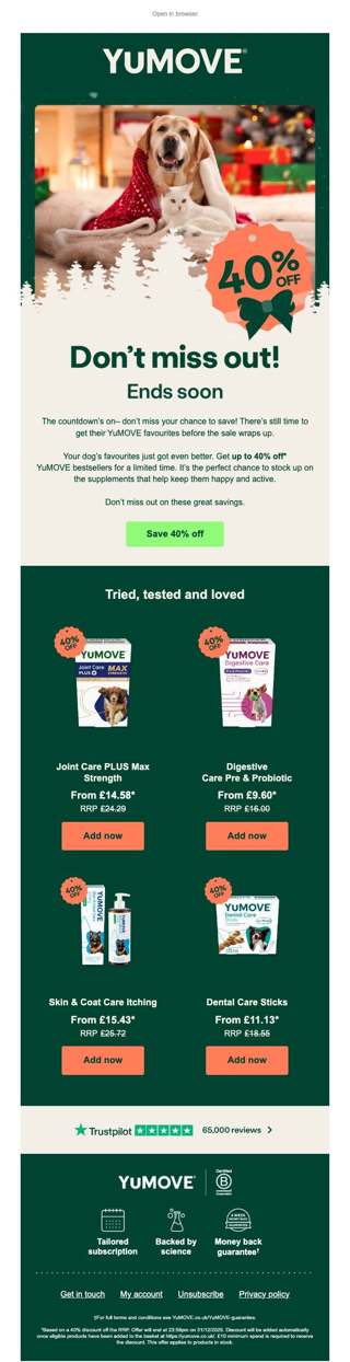 Ending soon - up to 40% off