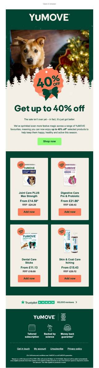 Still on: get up to 40% off
