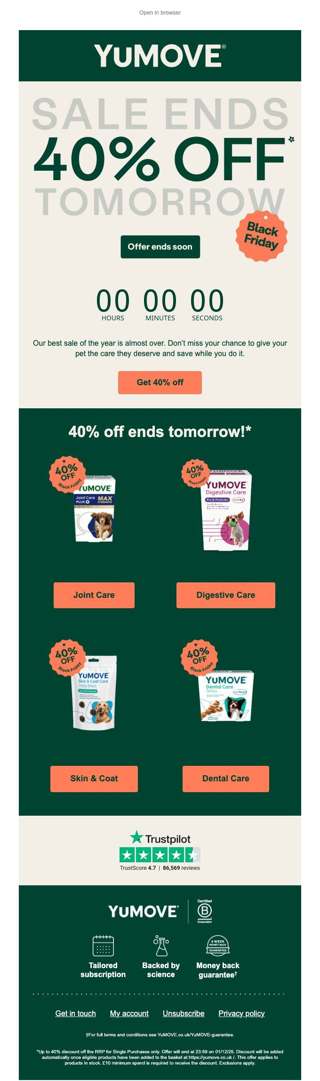 Hurry... 40% off ends tomorrow!
