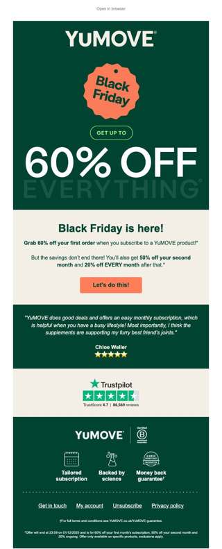 60% off starts now 🎉
