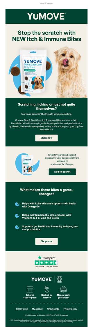 New! Stop the scratch with Itch & Immune bites