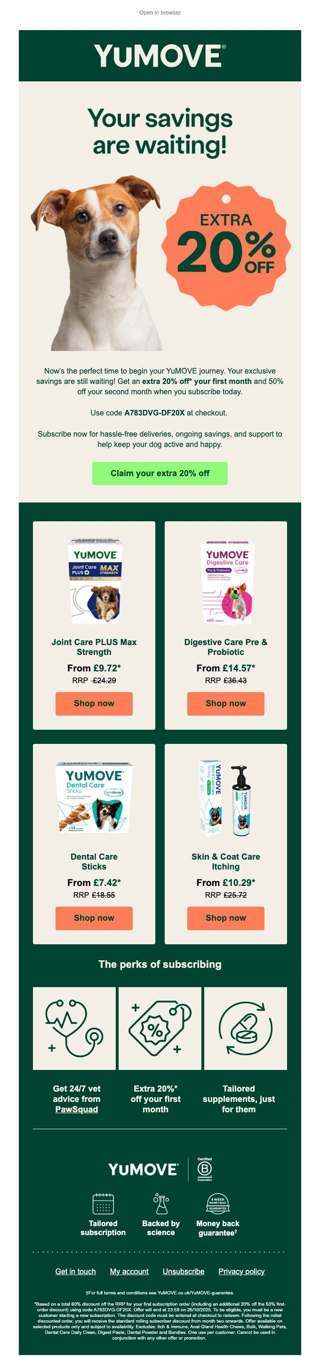 Don't miss an extra 20% off