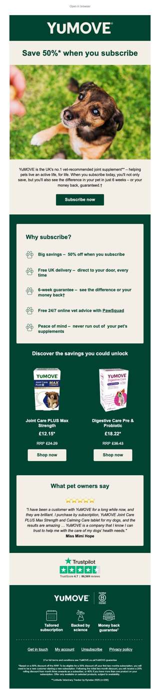 Start your YuMOVE journey – save 50% off today