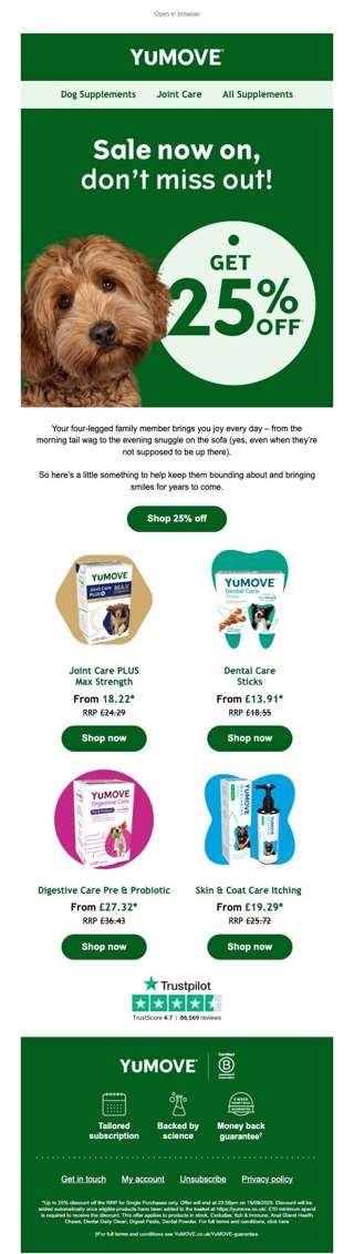 Special offer: 25% off YuMOVE