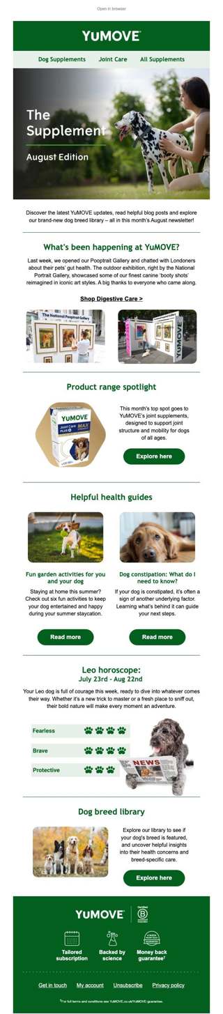 Brett, your August newsletter has arrived