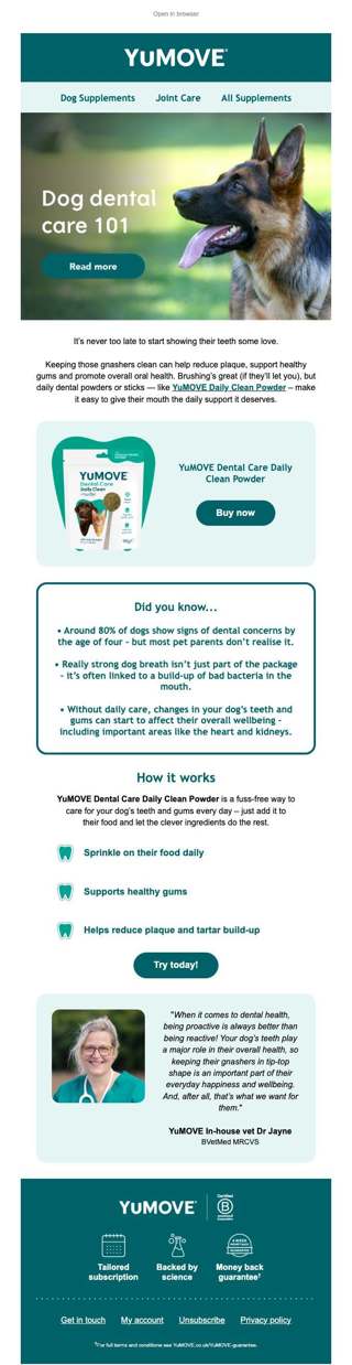 It’s never too late for dental care