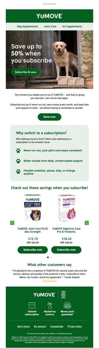 Running low? Time to subscribe