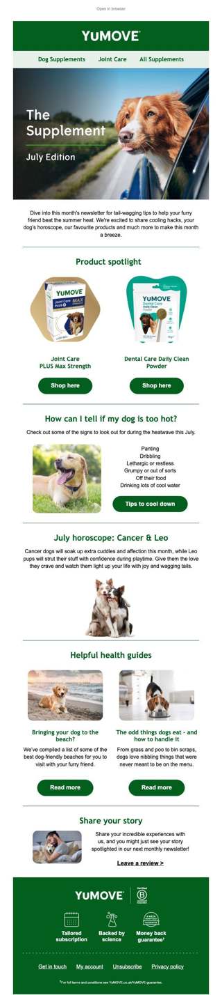 Brett, your July newsletter has arrived