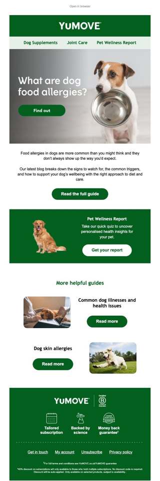 Food allergies in dogs