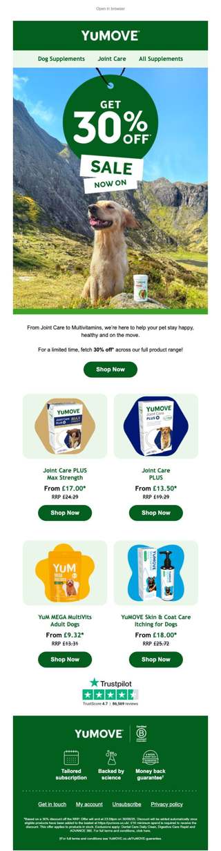 Pawsome savings inside! Get 30% off