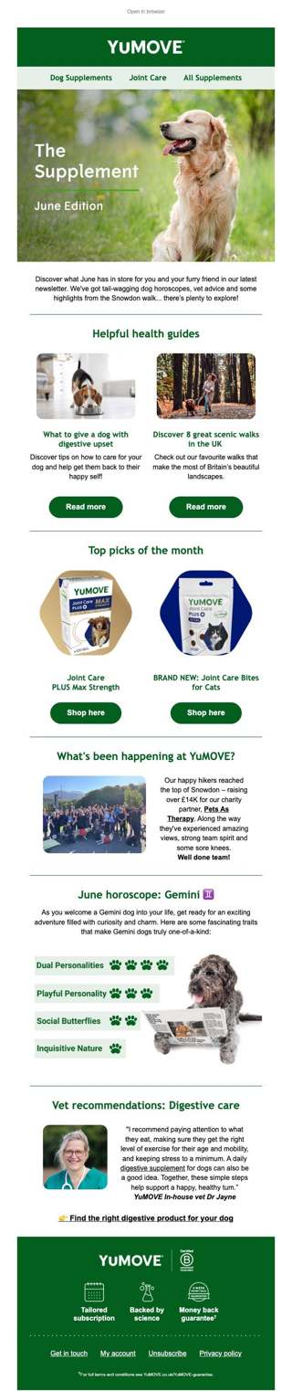 Brett, your June newsletter has arrived