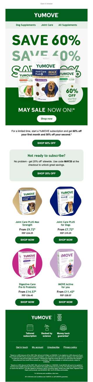 Our sale starts NOW: Get 60% off