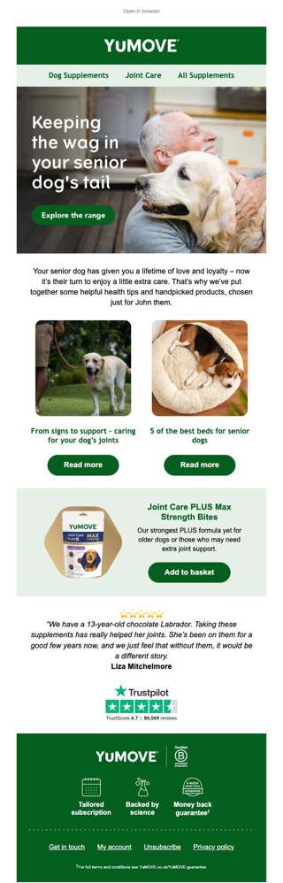 Your dog’s golden years made easy ❤️