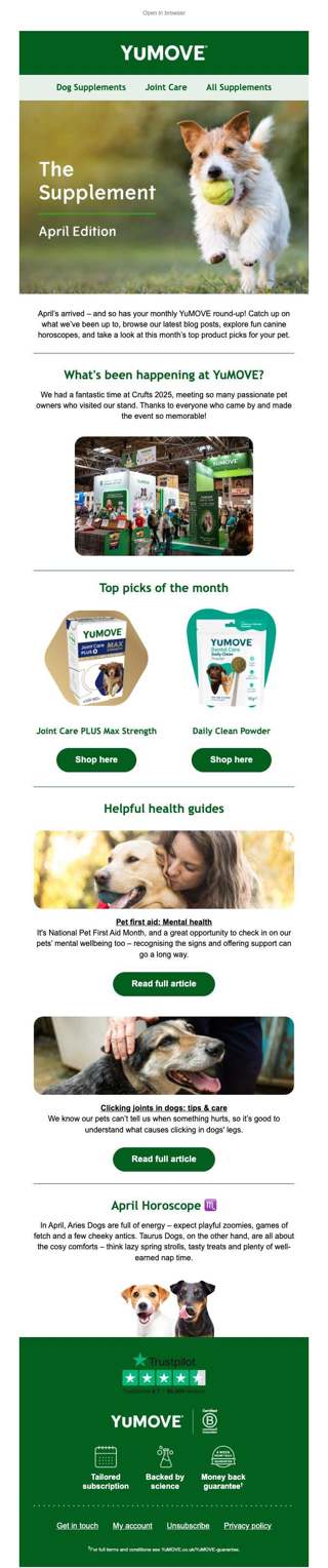 Brett, your April newsletter has arrived