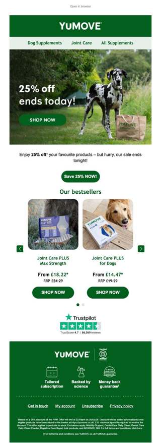 Our 25% off sale ends TONIGHT