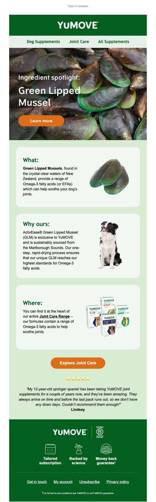 Why we use Green Lipped Mussel