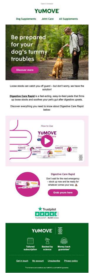 Be prepared for your dog’s tummy troubles