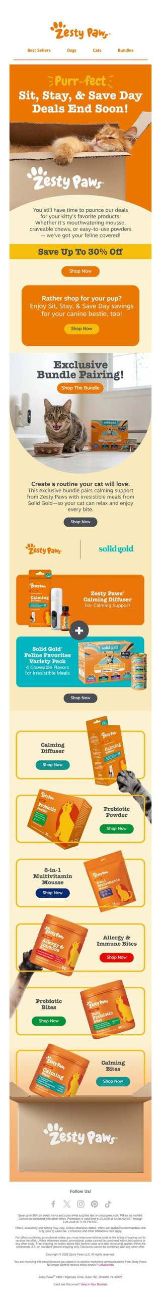 🔥 Up to 30% OFF ends soon: Time to treat your pet! 🐶🐱