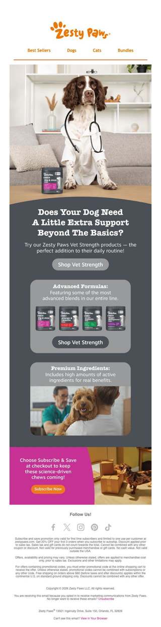 🩺 Vet-formulated, pet-loved! Discover the difference in Vet Strength 🧡