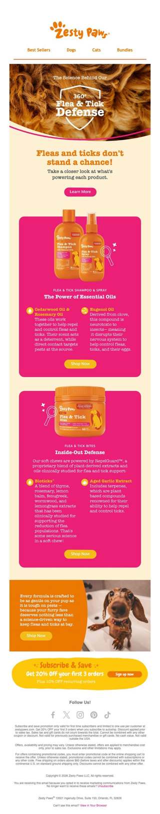 🔎 The science behind our 360° Flea & Tick Defense system 🐶