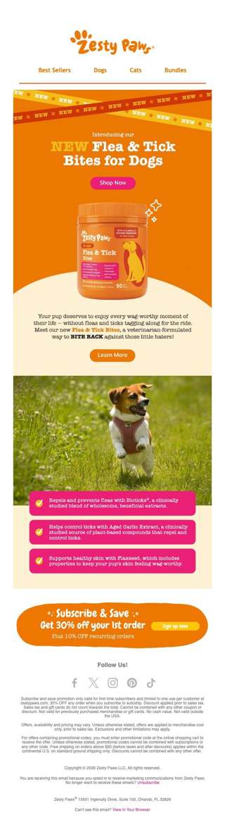 🧡 Introducing 🆕 Flea & Tick Bites! 🐾