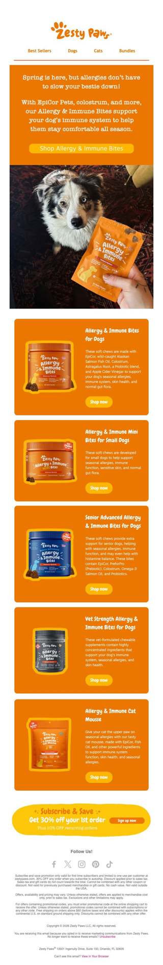 🌤️ Spring allergies? We've got your bestie covered 🐾
