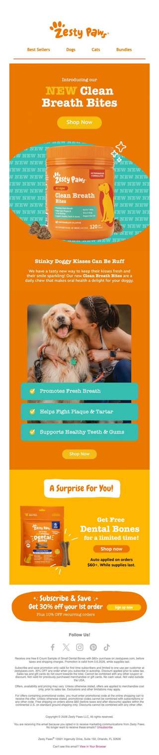🦷 Introducing our 🆕 Clean Breath Bites! 🐾